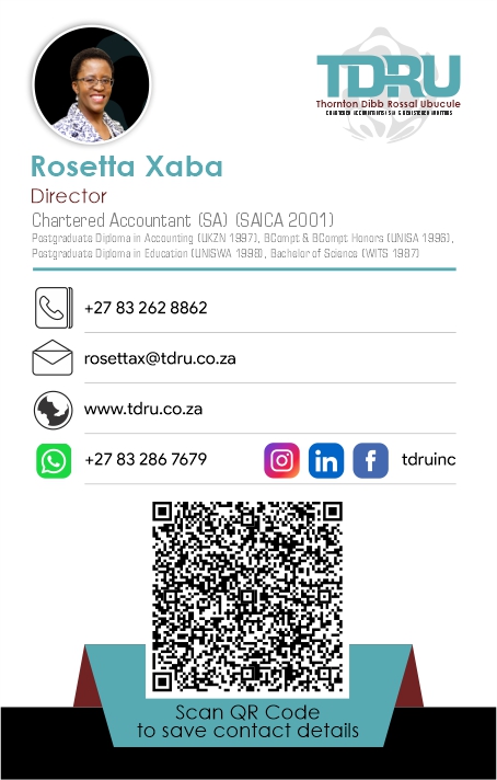 Rosetta Xaba's Business Card