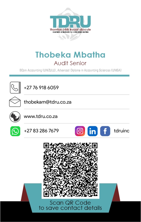 Thobeka Mbatha's Business Card